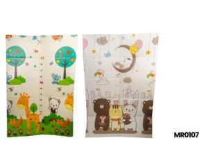 TAPETE PARA NIÑOS DE ANIMALES DOBLE CARA
