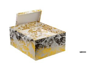 KIT GRANDE CAJAS DECORATIVAS CON DECORACIONES EN DORADO
